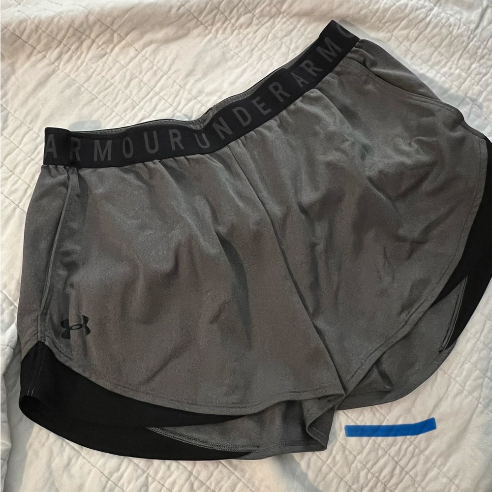 Under Armour Charcoal and Black Running Shorts